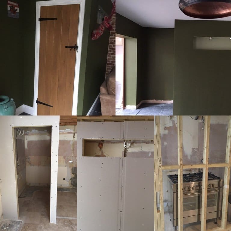 Pictures of pantry during transformation